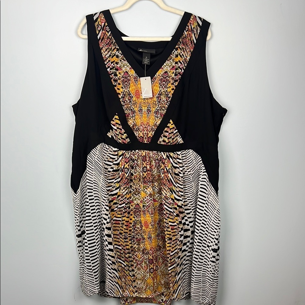 Lane Bryant New size 26 women’s sleeveless pattern block dress